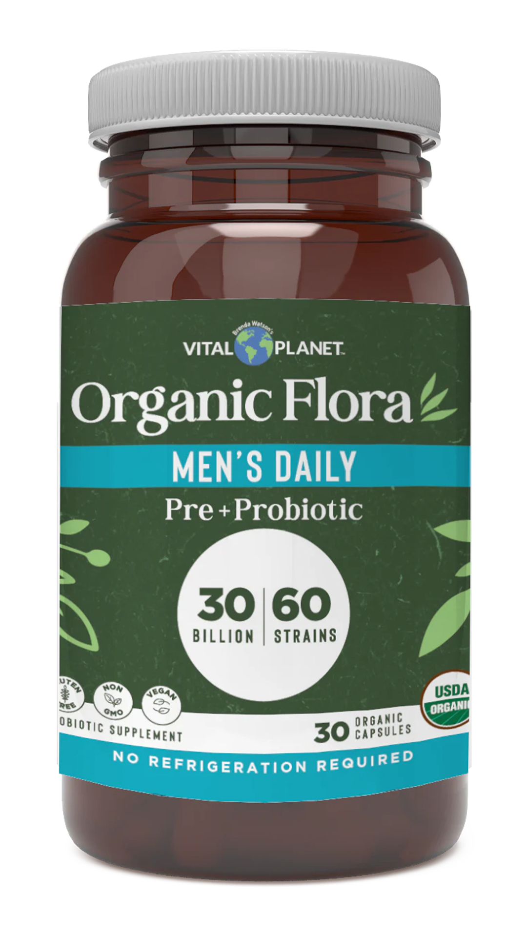 Organic Flora Men's Daily Probiotics from Vital Planet