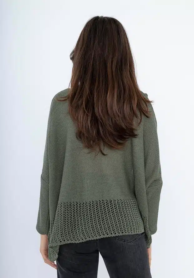 Asymmetrical Cotton Sweater - Image 2