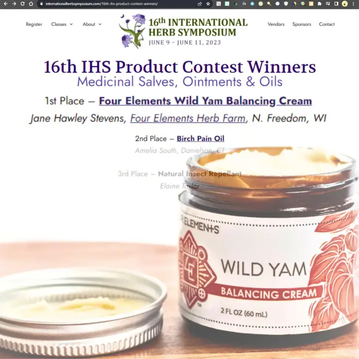 Wild Yam Cream from Four Elements Herbals - Image 2