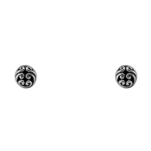 Silver Swirly Studs