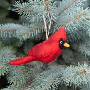 Felted Cardinal Ornaments